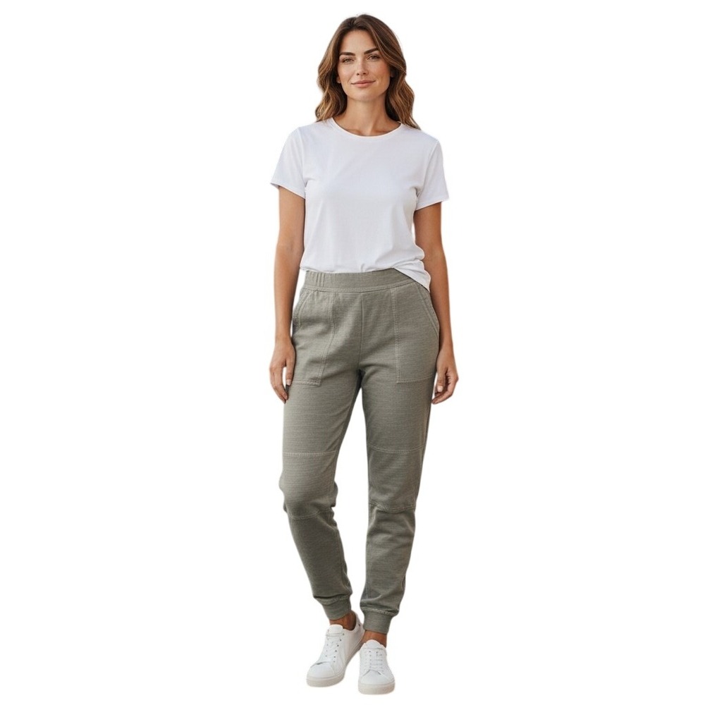 James Perse Jogger Estilo Pants Size 6 Grey Khaki Cotton Pockets Utility #1029 - Picture 2 of 9